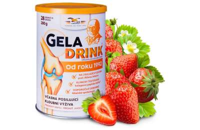 GELADRINK Jahoda - Supportive joint nutrition with strawberry flavour, 280 g